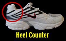 shoes with firm heel counter.